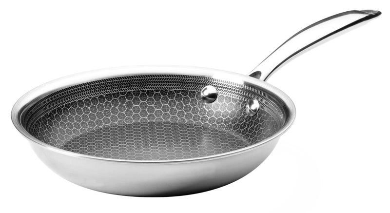 Black Cube Quick Release 8-Inch Stainless Steel Nonstick Frying Pan - Induction Cookware - Stainless Steel Pan - Hybrid Cookware - Image 1